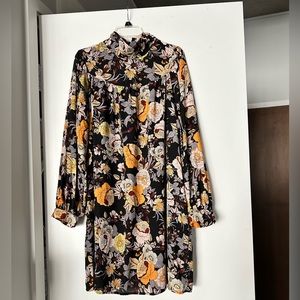 Who What Wear Midnight Garden Turtleneck Dress Size XXL